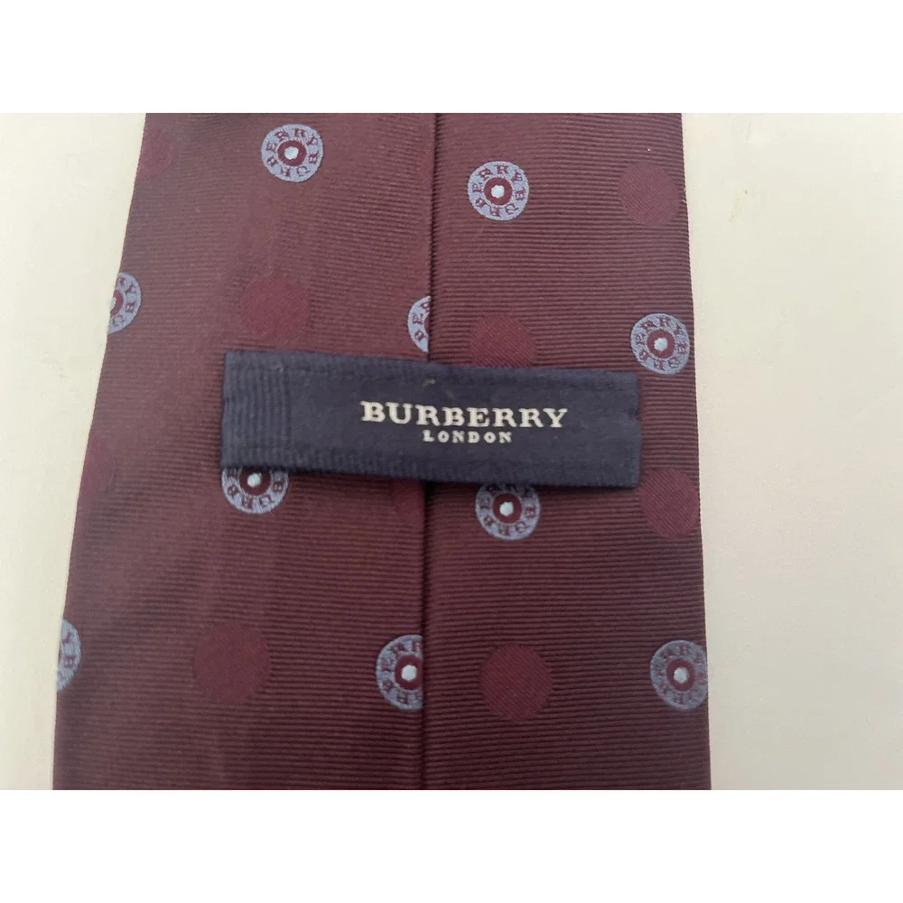 Burgundy Burberry Men's Tie
